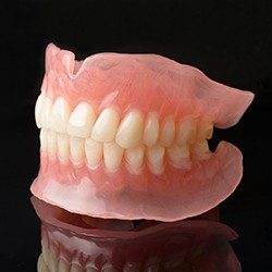 A full set of dentures