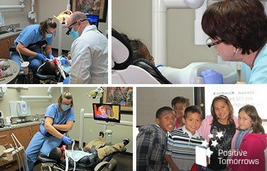 Collage of children in Midwest City dental office